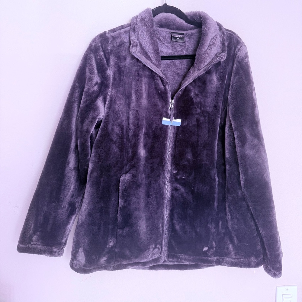 BRAND NEW! 32 degrees Deep Purple Zip Up Jacket Size Large